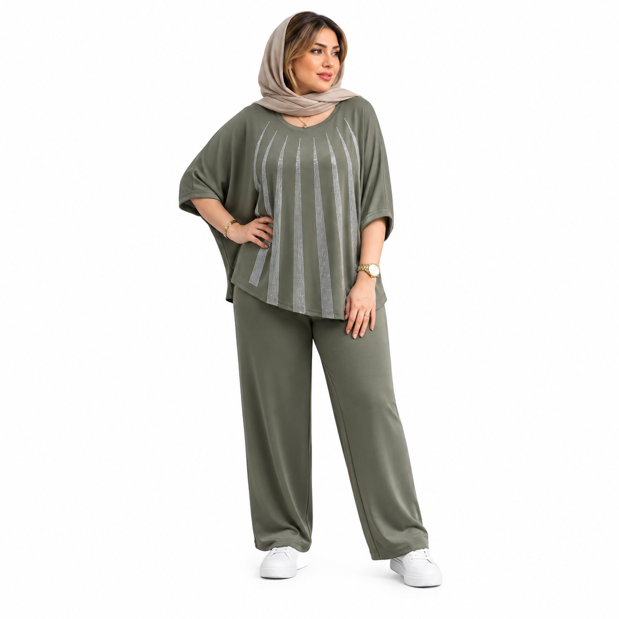 ست تیشرت شلوار زنانه قواره دار ویسکوز