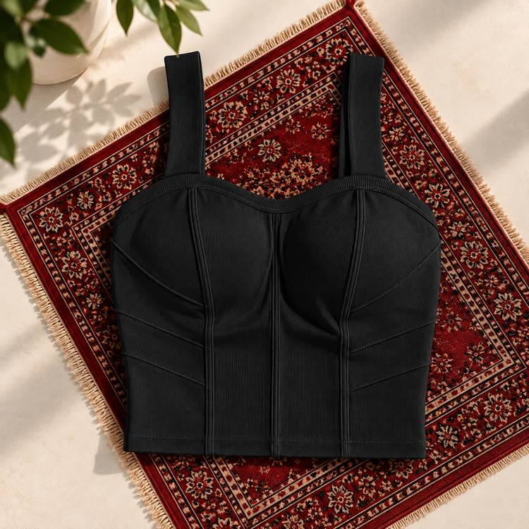 تاپ زنانه بندی پینترستی پنبه خارجی